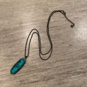 Kendra Scott turquoise and black long necklace